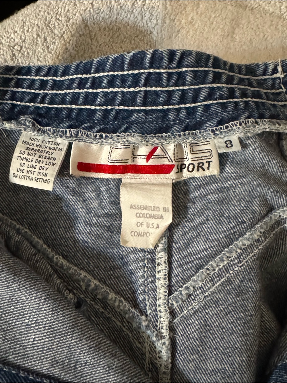 80’s Chaus Sport Button-Front Denim Maxi Skirt in Blue - Picture 4 of 6